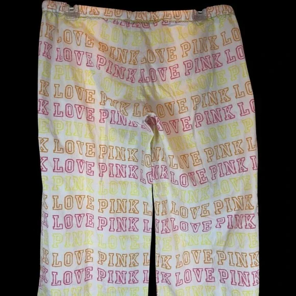Victorias Secret PINK Loungewear Women's Small Ruffle Hem Cotton Pajama Pants - Picture 3 of 10